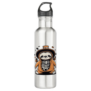 Spooky skeleton sloth trick or treating Classic T- 710 Ml Water Bottle