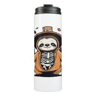 Spooky skeleton sloth trick or treating Classic T- Thermal Tumbler