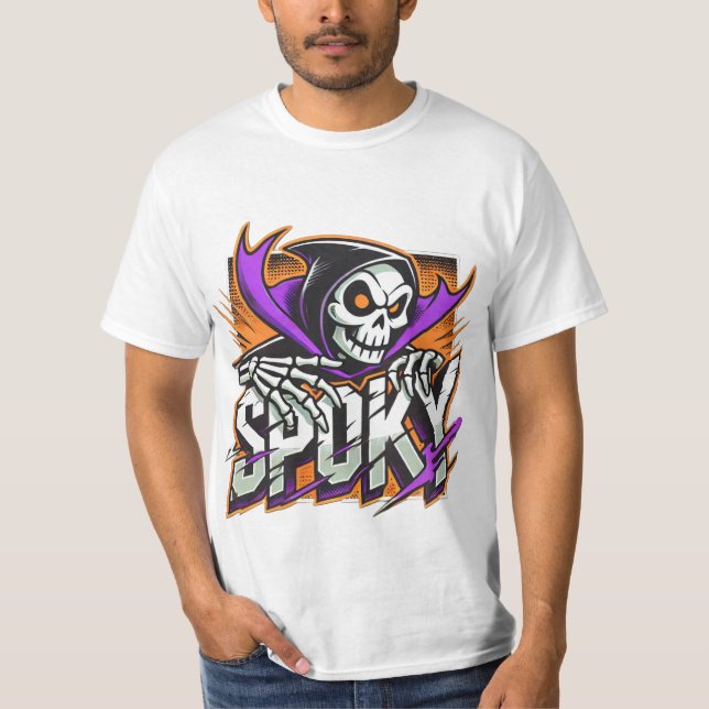 Spooky Skeleton Unleashed T-Shirt (Front)