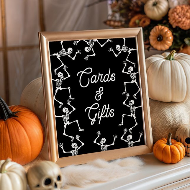 Spooky Skeletons Cards and Gifts Baby Shower Sign (Creator Uploaded)