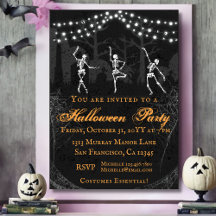 Spooky Skeletons Graveyard Halloween Party