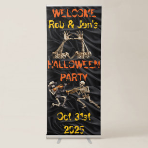 Spooky Skeletons Halloween Party Personalised Retractable Banner