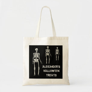 Spooky Skeletons Halloween Trick or Treat Tote Bag