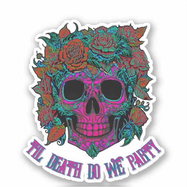 Spooky Skull Day of the Dead halloween bones (Front)