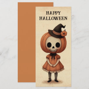 Spooky Skull Girl Trick or Treater Halloween