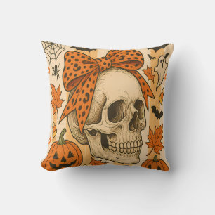 Spooky Skull Halloween Cushion