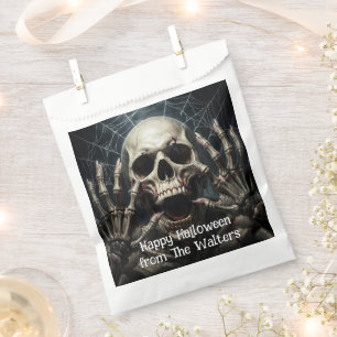 Spooky Skull Halloween Gothic Spiderweb Favour Bags