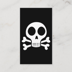 spooky skull on a black background calling card