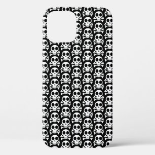 spooky skull on a black background iPhone 12 case