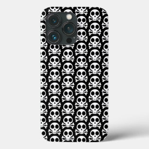 spooky skull on a black background iPhone 13 pro case