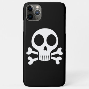 spooky skull on a black background iPhone 11 pro max case