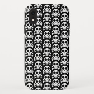 spooky skull on a black background iPhone XR case