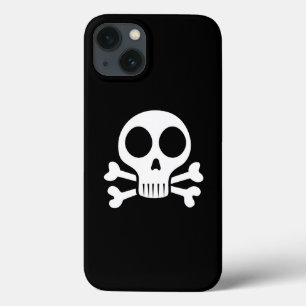 spooky skull on a black background iPhone 13 case