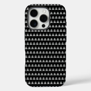 spooky skull on a black background iPhone 16 pro case