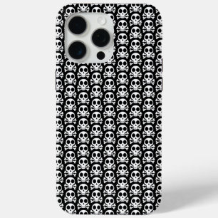 spooky skull on a black background iPhone 15 pro max case