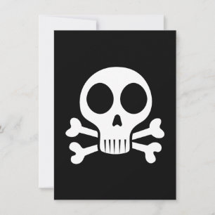 spooky skull on a black background holiday card