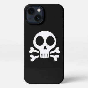 spooky skull on a black background iPhone 13 case