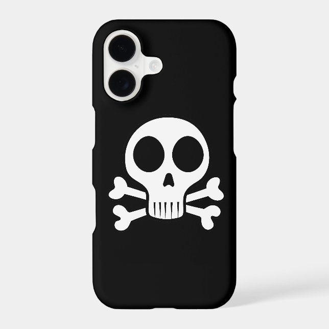 spooky skull on a black background iPhone case (Back)