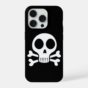 spooky skull on a black background iPhone 15 pro case
