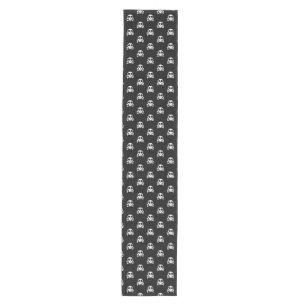 spooky skull on a black background medium table runner