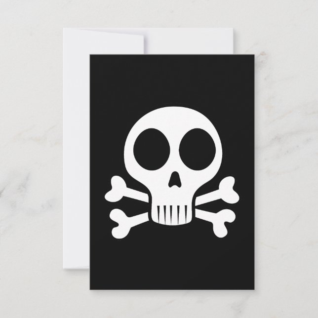 spooky skull on a black background save the date (Front)