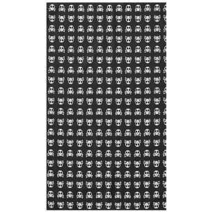 spooky skull on a black background tablecloth
