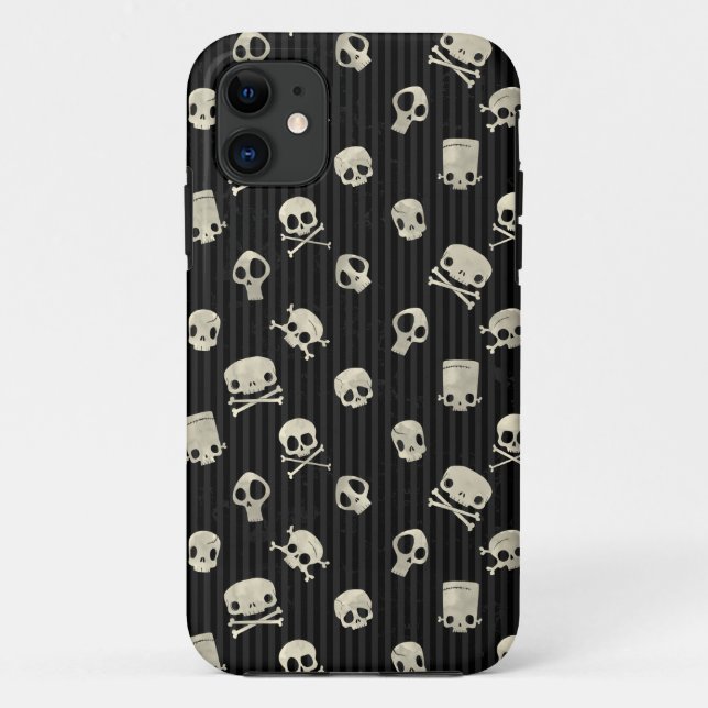 Spooky Skull Pattern Case-Mate iPhone Case (Back)
