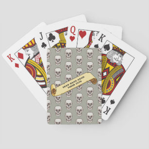 Spooky Skull Pattern Dead Man's Hand Poker Club Playing Cards