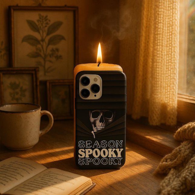 Spooky Skull Peek – Creepy Funny iPhone Case-Mate iPhone Case (Creator Uploaded)