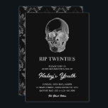 Spooky Skull RIP Twenties 20s Funny 30th Birthday Invitation<br><div class="desc">Celebrate the end of an era with our Spooky Skull RIP Twenties 30th Birthday invitations! Perfect for those ready to embrace their thirties with humour, this design features a striking skull against a dark grey and white backdrop, embodying a funeral-themed birthday that is both funny and memorable. For more products...</div>
