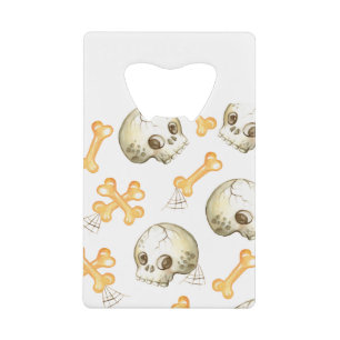 Spooky skulls and bones Halloween pattern