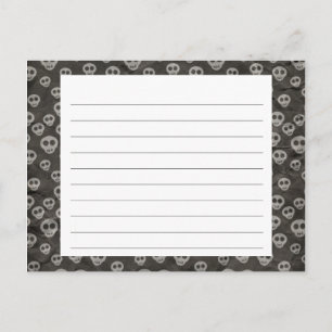 Spooky Skulls Halloween Recipe Card