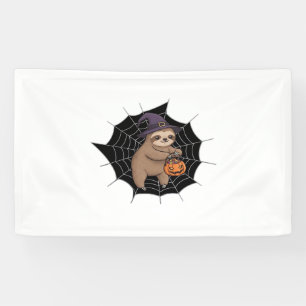 Spooky Sloth Halloween Fun - Cute Trick-or-Treat A Banner