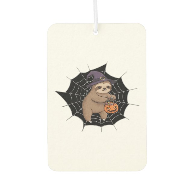 Spooky Sloth Halloween Fun - Cute Trick-or-Treat A Car Air Freshener (Front)