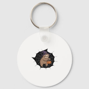 Spooky Sloth Halloween Fun - Cute Trick-or-Treat A Key Ring