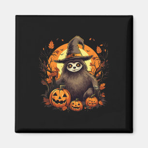 Spooky Sloth Witch Halloween Magnet