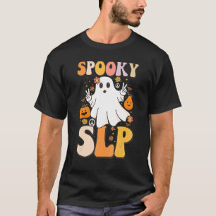 Spooky SLP Groovy Halloween Speech Language Pathol T-Shirt