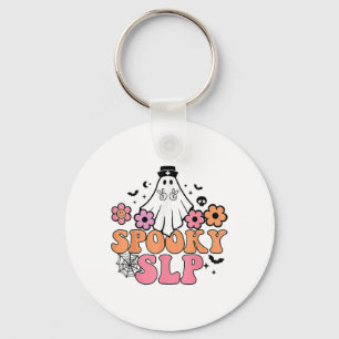 Spooky Slp Speech Language Pathologist Cute Ghost Key Ring