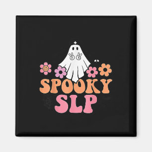 Spooky Slp Speech Language Pathologist Cute Ghost Magnet