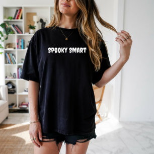 Spooky Smart white typography T-Shirt