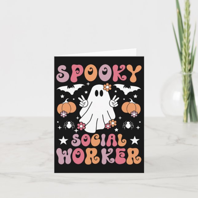 Spooky Social Worker Halloween Best Social Workers Card (Front)