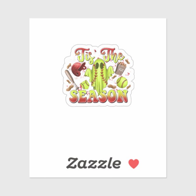 Spooky Softball Costume Funny Halloween Tis The Se (Sheet)