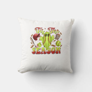Spooky Softball Costume Funny Halloween Tis The Se Cushion