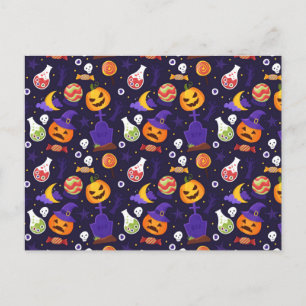 Spooky Spectacle: The Spirit of Halloween Holiday Postcard