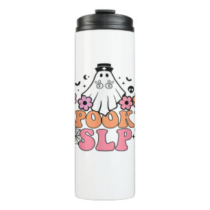 Spooky Speech Language Pathologist Ghost Halloween Thermal Tumbler