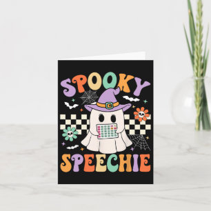 Spooky Speechie Speech Therapy Halloween Retro Slp Card