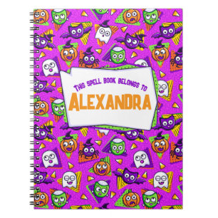 Spooky Spell Book Halloween Personalised Notebook