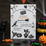 Spooky Spellbinding Halloween Birthday Party Invitation<br><div class="desc">This Spooky Kids Halloween Birthday Invitation features scary hand-drawn illustrations by Nathalie Portet. Perfect for October birthdays,  costume parties,  or pumpkin patch celebrations—this cute and spooky design adds festive Halloween magic to your child’s special day!</div>
