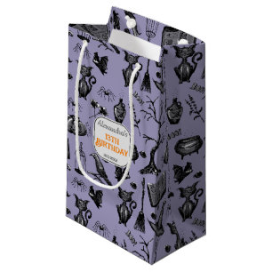 Spooky Spellbinding Halloween Birthday Party Small Gift Bag