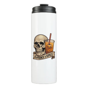Spooky Spice Skull Thermal Tumbler